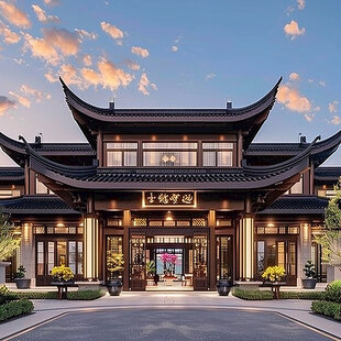 中式房地产豪宅私家
