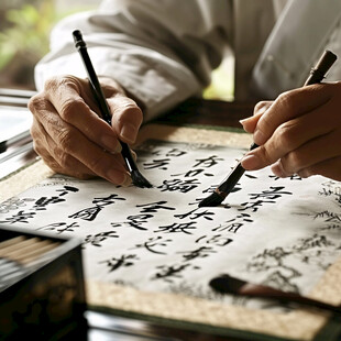 官员书法家老人官员