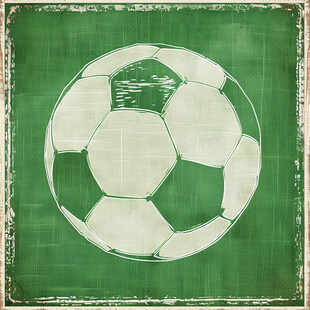 足球挂画足球插画