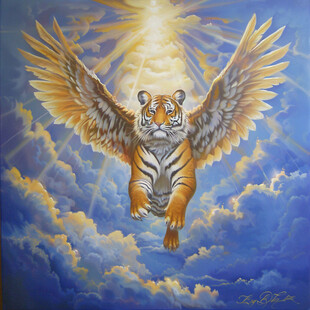 老虎插画如虎添翼插画