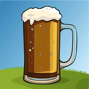 啤酒杯插画