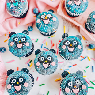 美味小熊蛋糕巧克力豆