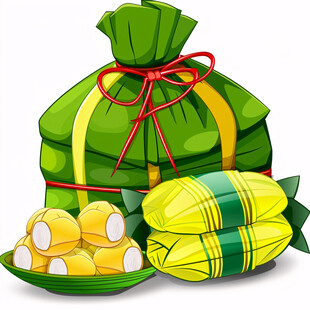 粽子礼盒粽子插画