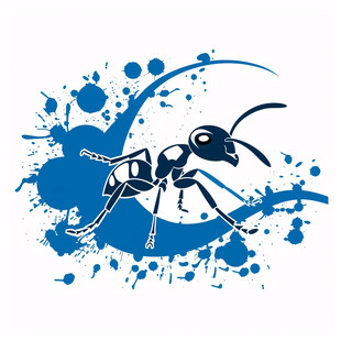 手绘蚂蚁动物插画