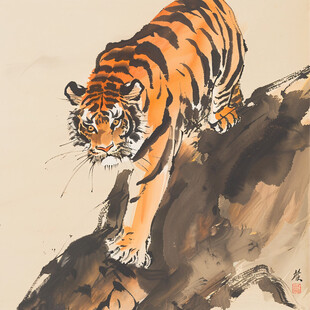 国画老虎国画虎