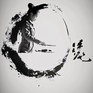 水墨中式太极创意