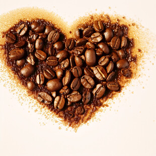 爱心咖啡海报背景