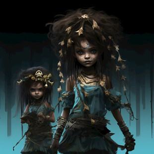 高精女孩原画稿