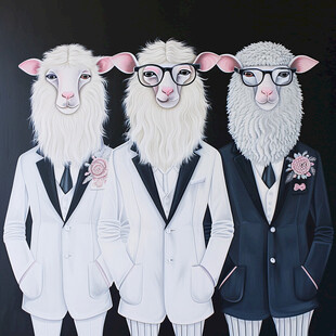 数码印花卡通羊