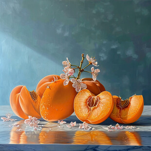 新中式工笔柿子