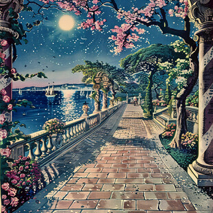 鼓浪洞天景观插画