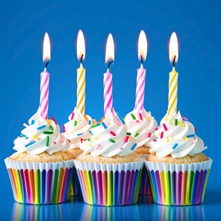 生日贺卡烛光蜡烛