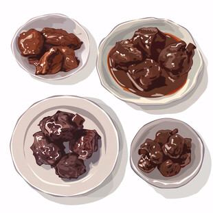 美食麻辣卤味插画合集