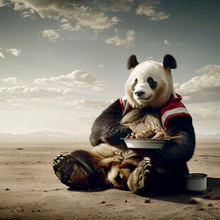 熊猫火锅创意广告设计