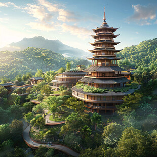 楼西双版纳悬浮岛设计