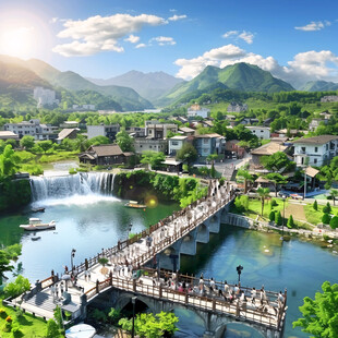 别墅区小桥流水