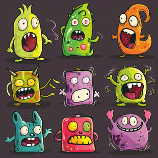 小怪物卡通素材