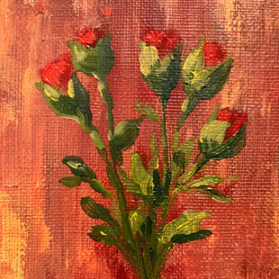 红玫瑰油画