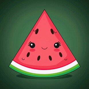 西瓜本本插画