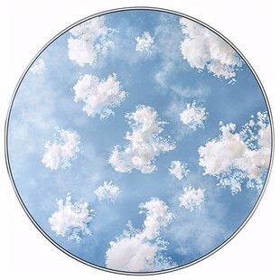 圆形雪花印染图