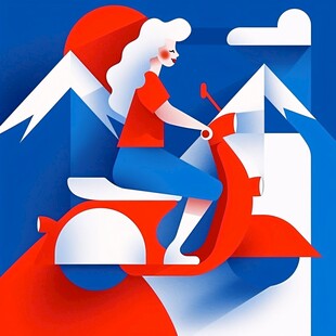 扁平运动系类插画