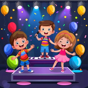 儿童节晚会卡通人物