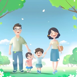 亲子春日郊游旅游