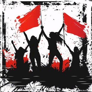 拉拉队人物剪影