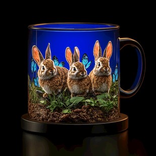 杯子兔子十二生肖兔年