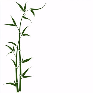 竹叶边框素材
