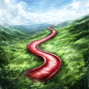 弯路弯道蜿蜒上坡