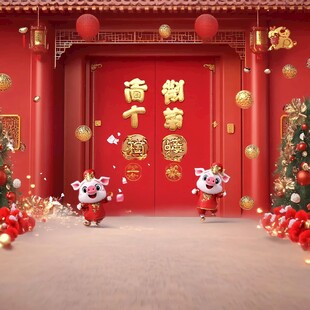 鼠年门头