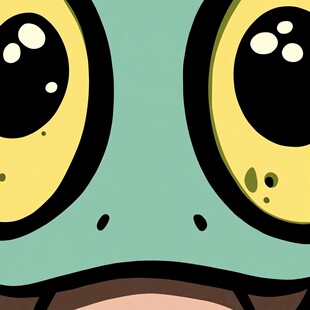 q版卡通手绘青蛙壁纸