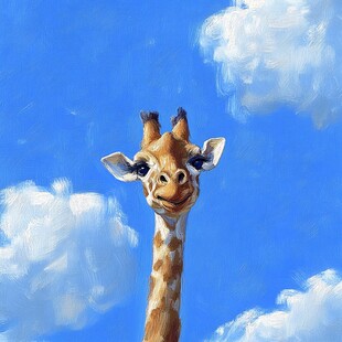 原创卡通长颈鹿