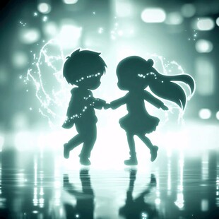 情人节七夕情侣背影