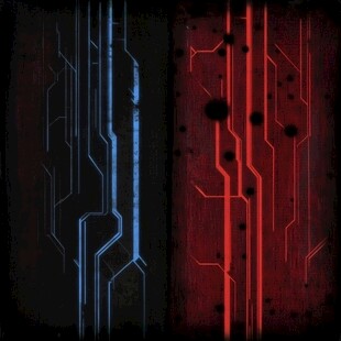 红蓝炫酷科技背景