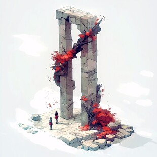 原创插画废墟