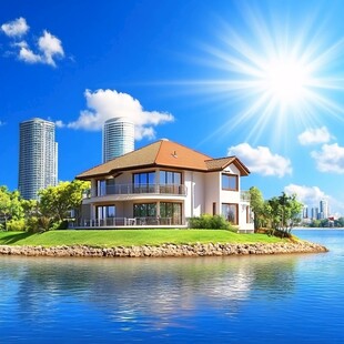 蓝天碧水江景住宅