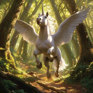 梦幻飞马无框画