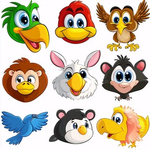 卡通动物头像