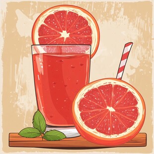 西柚汁设计素材