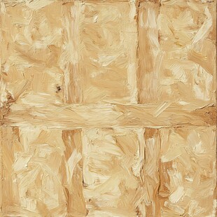 玄关抽象画木格栅背景