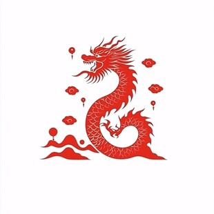 龙年文创印花图案