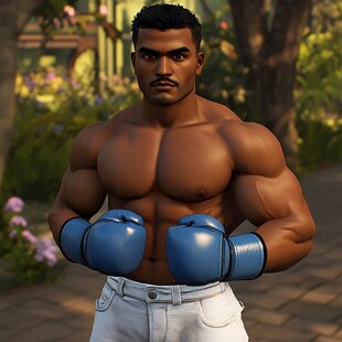 拳击运动员雕像