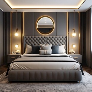 轻奢卧室背景墙