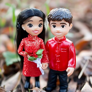 新郎新娘婚庆公仔