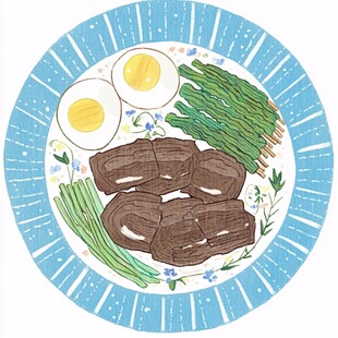 插画插图减脂餐