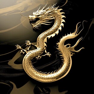 金色龙纹金龙苍龙青龙