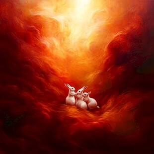 兔年插画前兔似锦兔子