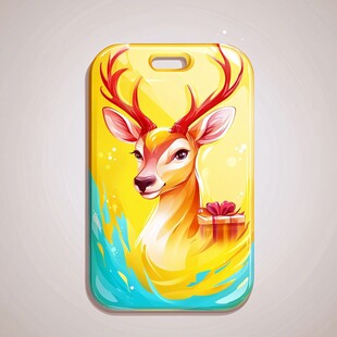 卡通小鹿手机壳图案